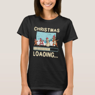 Christmas Loading Santa Claus Reindeer Holidays T-Shirt
