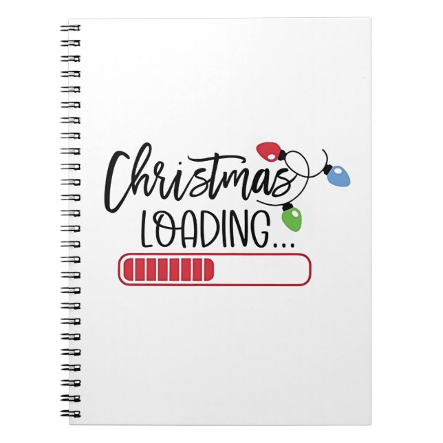 Christmas Loading Xmas Lights  Notebook (Front)
