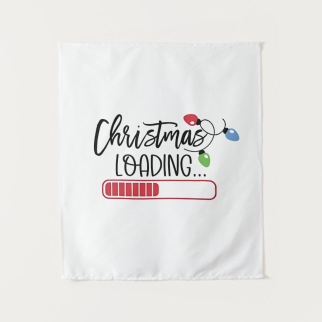 Christmas Loading Xmas Lights  Tapestry (Front)