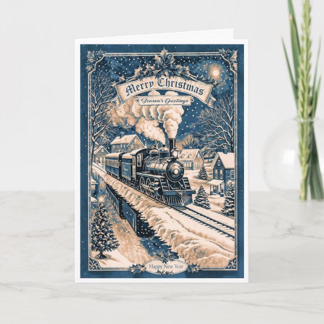 Christmas Locomotive  Card (Front)