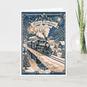 Christmas Locomotive  Card