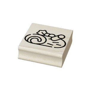 christmas log rubber stamp