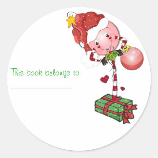 Christmas Lollipop Classic Round Sticker