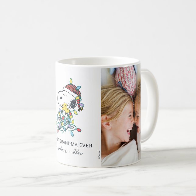 Christmas Love and Lights - Best Grandma Photo Coffee Mug (Front Right)