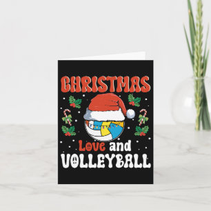 Christmas Love And Volleyball Santa Sports Design Card