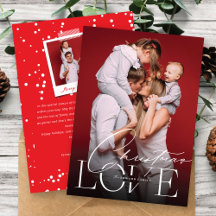 Christmas Love Classic Typography Minimalist Photo