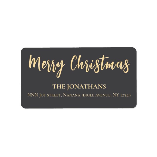 Christmas Love Custom Elegant Return Address Label (Front)
