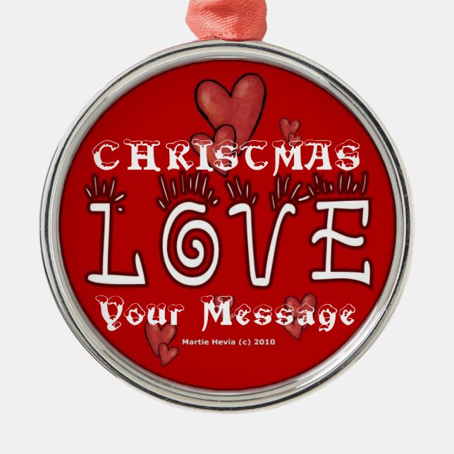 Christmas Love - Customize - Ornament (Front)