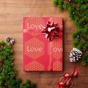 Christmas love flower of life Geschenkpapier Wrapping Paper