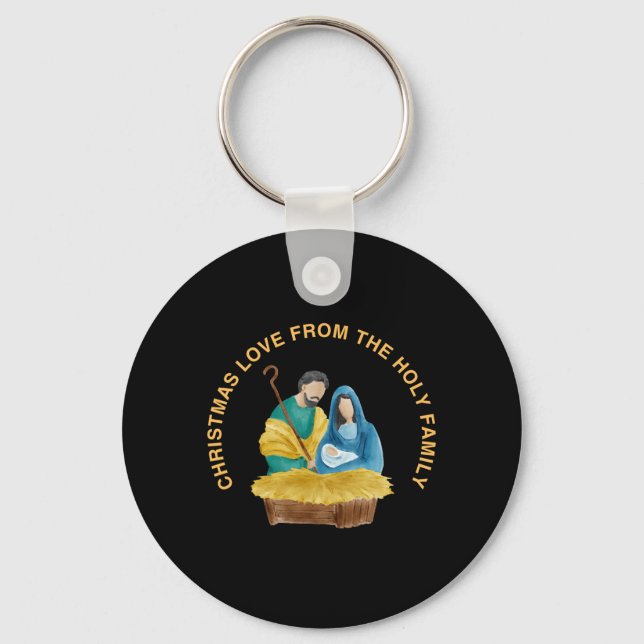 CHRISTMAS LOVE FROM THE HOLY FAMILY KEYCHAIN (Front)