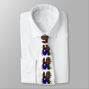 christmas love leopard animal print tie