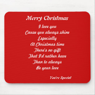 Christmas love mouse pad