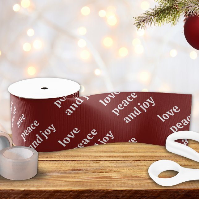Christmas Love Peace Joy Holiday  Grosgrain Ribbon (Creator Uploaded)