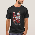 Christmas Love Snowman Lunch Lady Life Funny Xmas  T-Shirt<br><div class="desc">Christmas Love Snowman Lunch Lady Life Funny Xmas Costume Long Sleeve T Shirt</div>