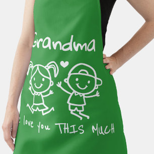 Christmas Love You Grandma Fun Graphic Gift Apron