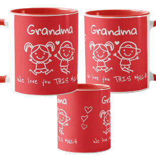 Christmas Love You Grandma Fun Graphic Gift Mug