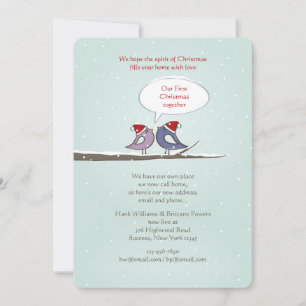 Christmas Lovebirds Holiday Card/New Address