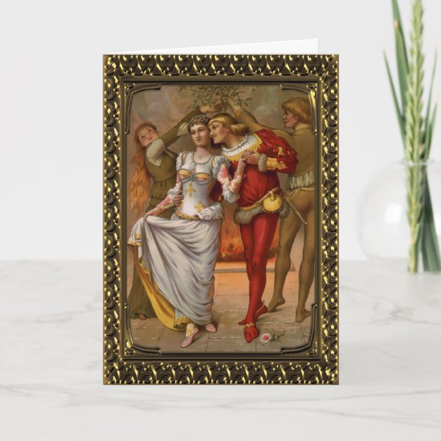 Christmas Lovers - Vintage Fine Art Card (Front)
