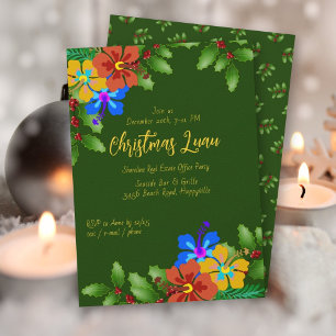 Christmas Luau Office Party Invitation