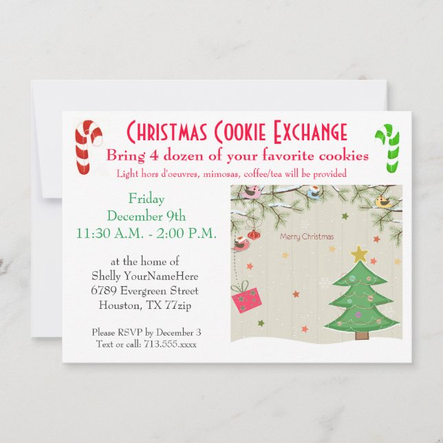 Christmas Lunch Cookie Exchange Invitation (Front)