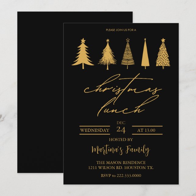 Christmas Lunch Invitations Christmas Brunch (Front/Back)