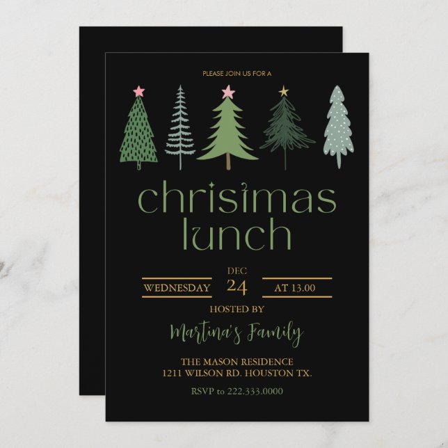 Christmas Lunch Invitations Christmas Brunch (Front/Back)