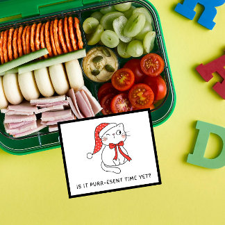 Christmas Lunchbox Notes for Kids Holiday Cats