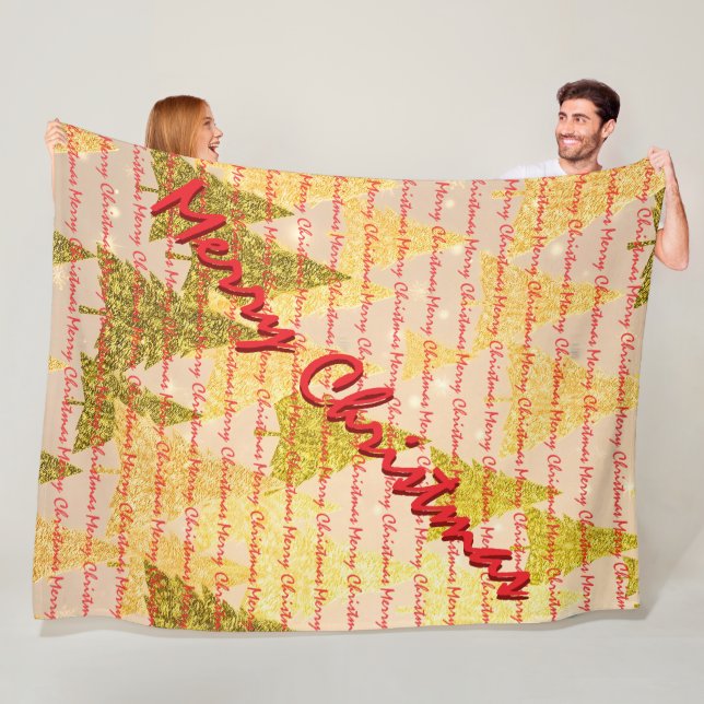Christmas Luxury Christmas Trees Festive Fleece Blanket (In Situ)
