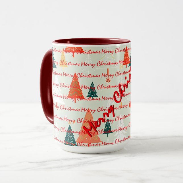 Christmas Luxury Christmas Trees Festive Mug (Front Left)