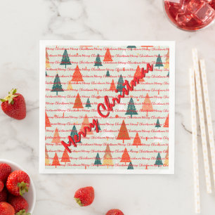 Christmas Luxury Christmas Trees Festive Napkin
