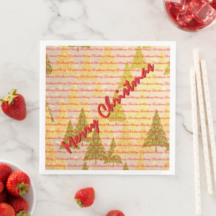 Christmas Luxury Christmas Trees Festive Napkin