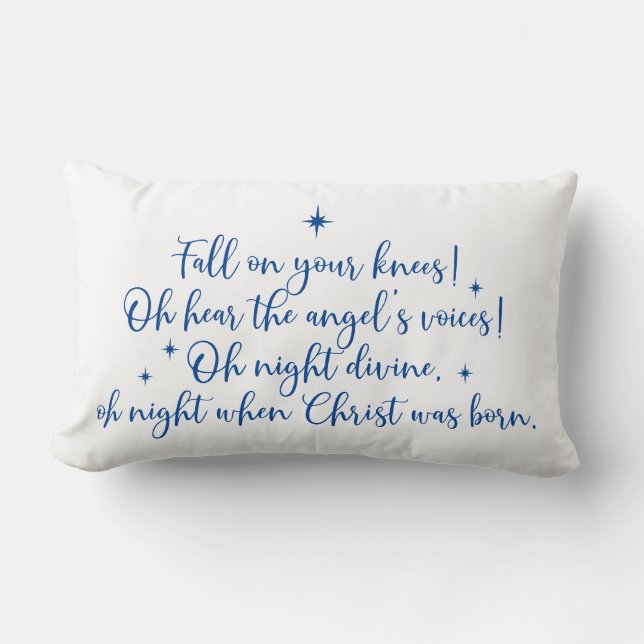 Christmas Lyrics Throw Pillow (Front)