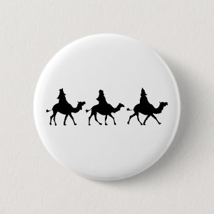 Christmas Magi Silhouette 2 Inch Round Button