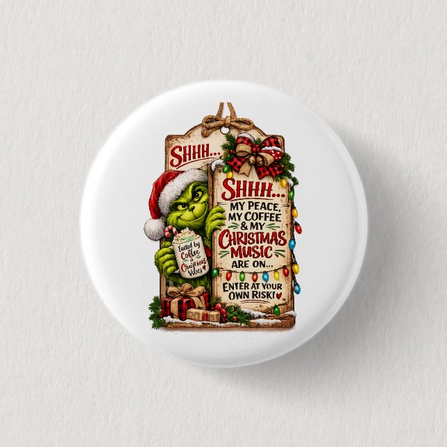 Christmas Magic 1 Inch Round Button (Front)