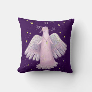 christmas magic angel throw pillow