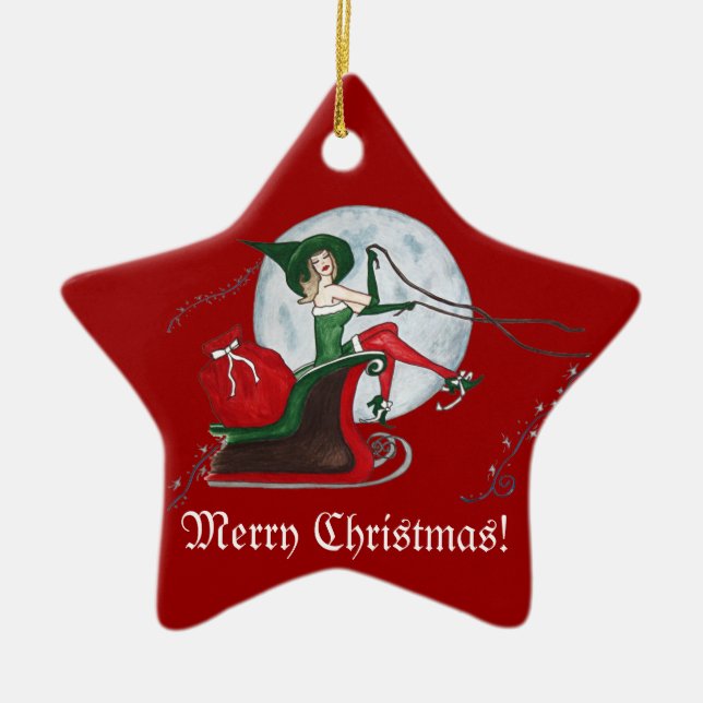 Christmas Magic Ceramic Ornament (Front)