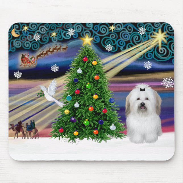 Christmas Magic Coton De Tulear Mouse Pad (Front)