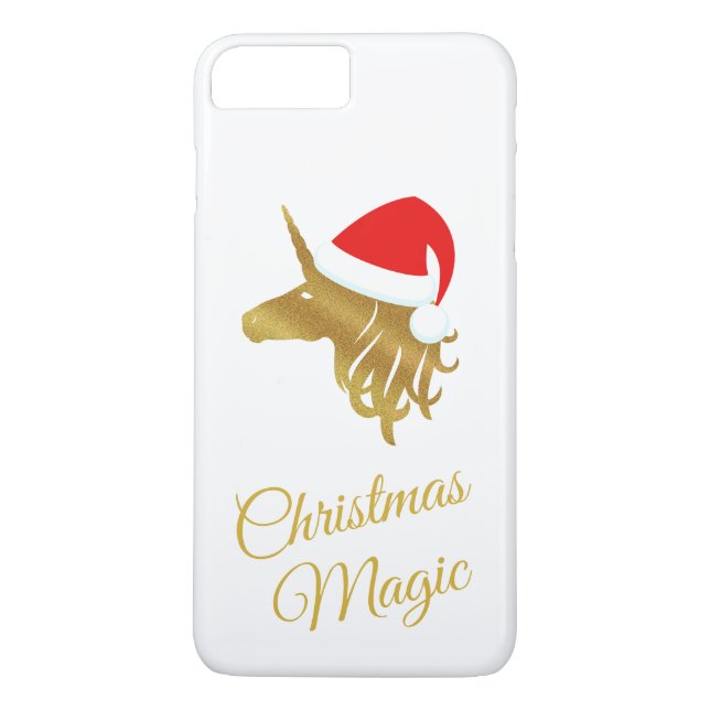 Christmas Magic Gold Unicorn Case-Mate iPhone Case (Back)