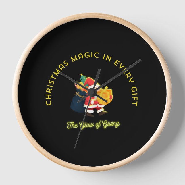Christmas Magic in Every Gift Clock (Front)