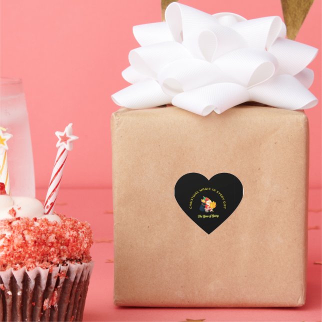Christmas Magic in Every Gift Heart Sticker (Party)