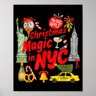 Christmas Magic In Nyc Festive Holiday New York  Poster