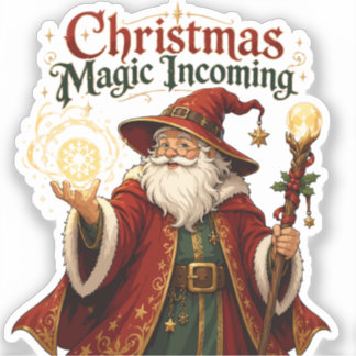 Christmas Magic Incoming Wizard Santa Claus
