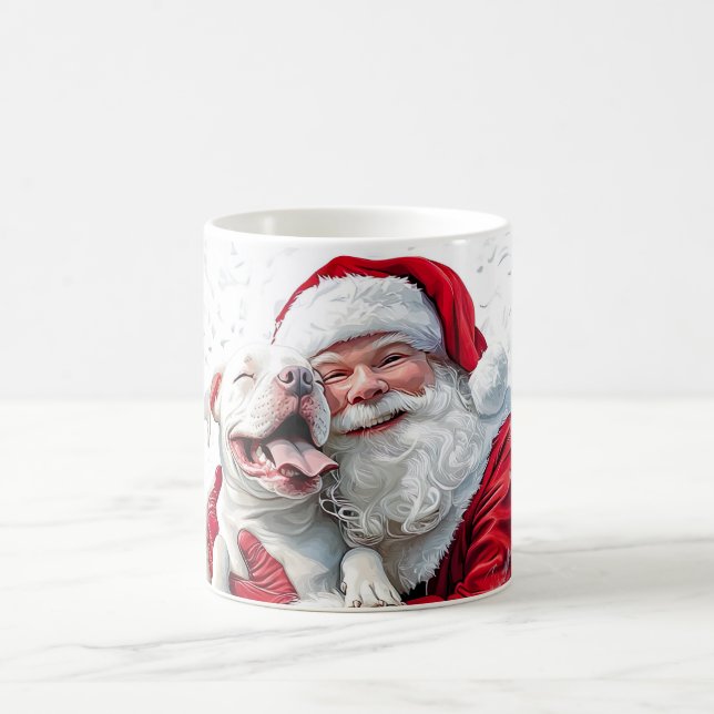 Christmas Magic is a Dog's Wagging Tail & Santa Coffee Mug (Center)