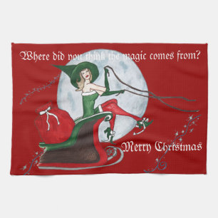 Christmas magic kitchen towel