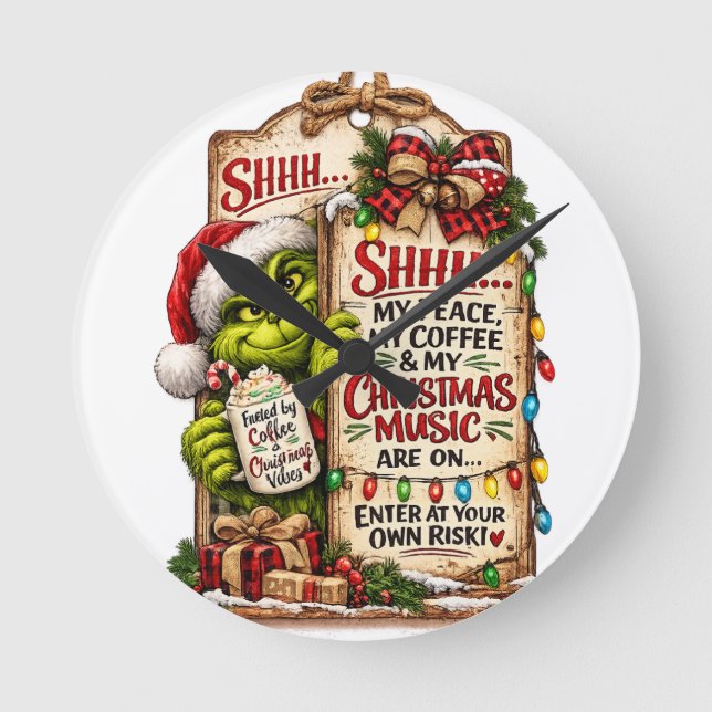 Christmas Magic Round Clock (Front)