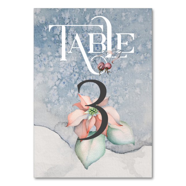 Christmas Magic/Wedding Reception Table #3 Number (Front)