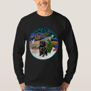 Christmas Magic with a Black Pug Classic T-Shirt 8