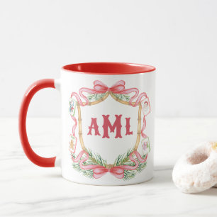 Christmas Mahjong Monogram Mug