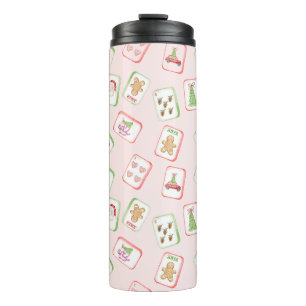 Christmas Mahjong Tiles Thermal Tumbler