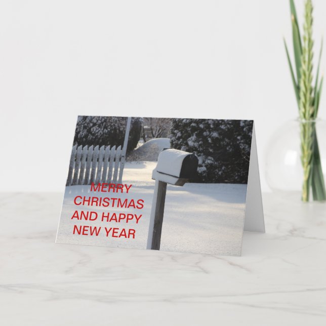 Christmas Mail Box  Christmas Card (Front)